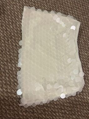 Ivory Sequin Mini Skirt